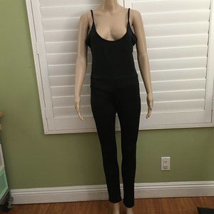 Solid Black Jumpsuit Romper